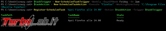 Come gestire operazioni pianificate Windows tramite PowerShell
