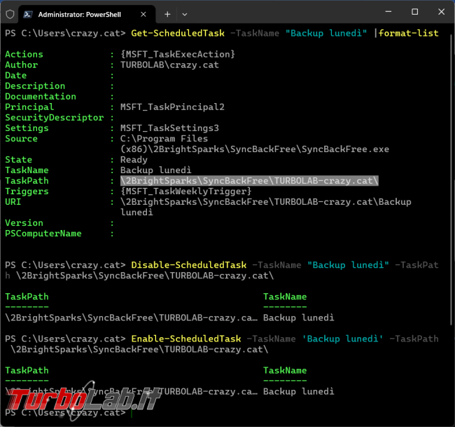 Come gestire operazioni pianificate Windows tramite PowerShell