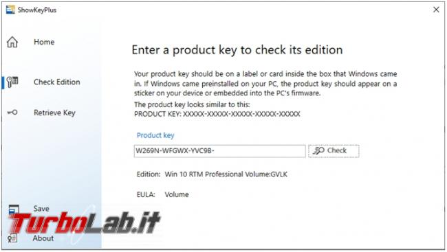 Come identificare versione Windows partendo numero licenza