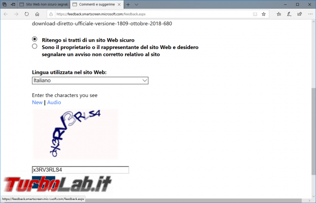 Come ignorare avviso schermata rossa aprire comunque sito pericoloso / non sicuro Microsoft Edge (SmartScreen) - zShotVM_1542445874