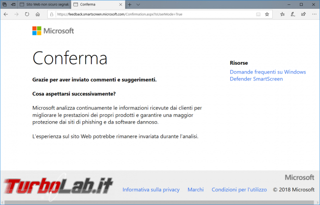 Come ignorare avviso schermata rossa aprire comunque sito pericoloso / non sicuro Microsoft Edge (SmartScreen) - zShotVM_1542445904