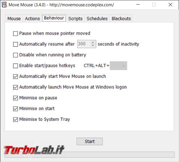 Come impedire computer si blocchi (lock/spegnimento/sospensione/ibernazione) dopo alcuni minuti inattività
