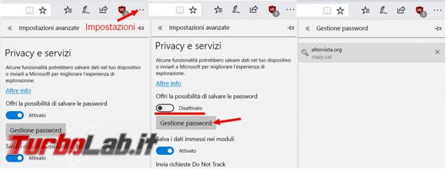 Come impedire memorizzazione password browser web ed eliminare quelle già presenti (Chrome, Firefox, Edge, Opera)
