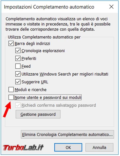 Come impedire memorizzazione password browser web ed eliminare quelle già presenti (Chrome, Firefox, Edge, Opera)