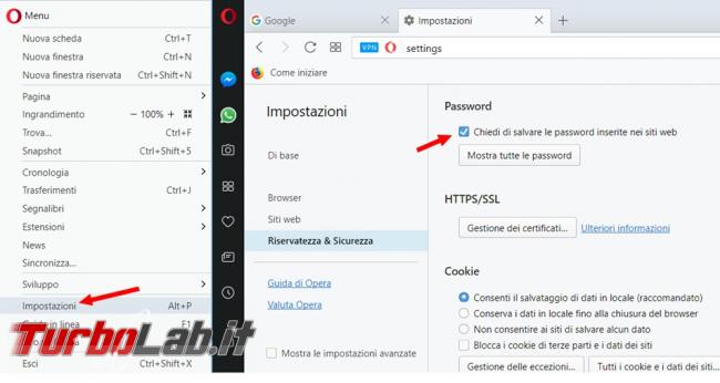 Come impedire memorizzazione password browser web ed eliminare quelle già presenti (Chrome, Firefox, Edge, Opera)