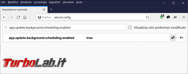 Come impedire ricerca aggiornamenti automatici, ogni sette ore, Firefox 90