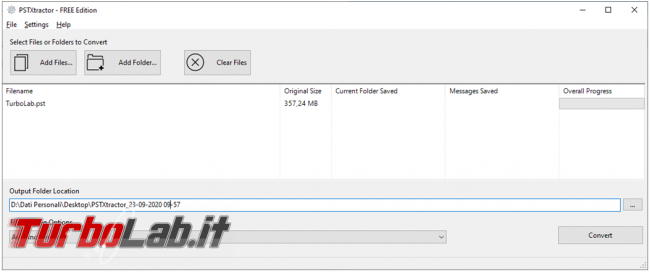 Come importare archivi PST posta Outlook Thunderbird