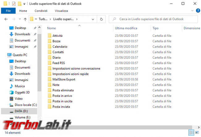 Come importare archivi PST posta Outlook Thunderbird