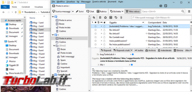 Come importare archivi PST posta Outlook Thunderbird