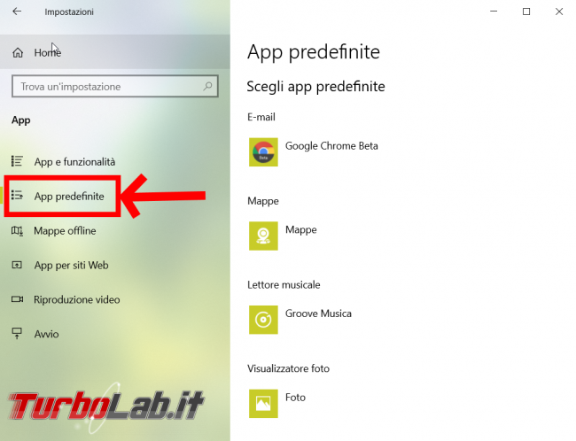 Come impostare Google Chrome come browser predefinito Windows 10 - FrShot_1570019395
