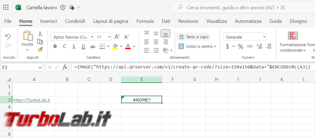 Come inserire QR code fogli calcolo Google documenti