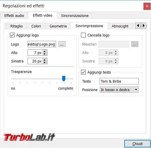 Come inserire watermark video
