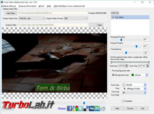 Come inserire watermark video