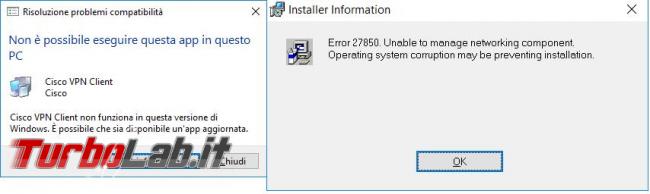 Come installare Cisco VPN Client Windows 10