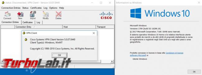 Come installare Cisco VPN Client Windows 10