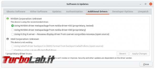 Come installare driver NVIDIA notebook Ubuntu 20.04 attivare GPU GeForce GTX - driver nvidia ubuntu attivato