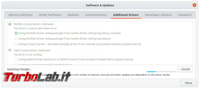 Come installare driver NVIDIA notebook Ubuntu 20.04 attivare GPU GeForce GTX - Installazione driver NVIDIA Ubuntu 3