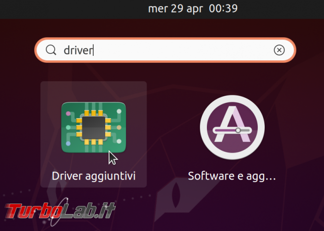 Come installare driver NVIDIA notebook Ubuntu 20.04 attivare GPU GeForce GTX - ubuntu dashboard driver aggiuntivi