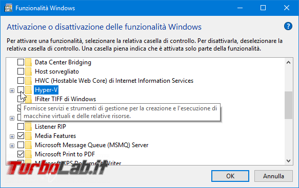 Come installare Hyper-V VirtualBox contemporaneamente stesso PC risolvere errore VT-x is not available (VERR_VMX_NO_VMX) - Apertura sessione macchina virtuale non riuscita