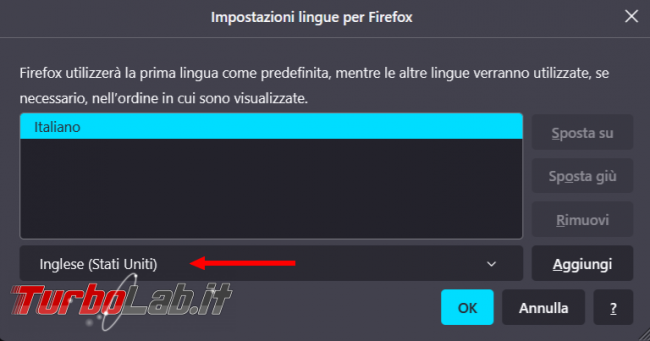 Come installare linguaggio aggiuntivo Firefox cambiare menu, messaggi notifiche