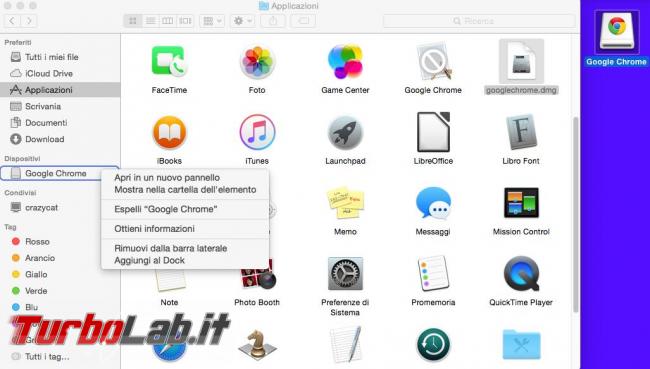 Come installare programma Mac OS X partendo file Dmg