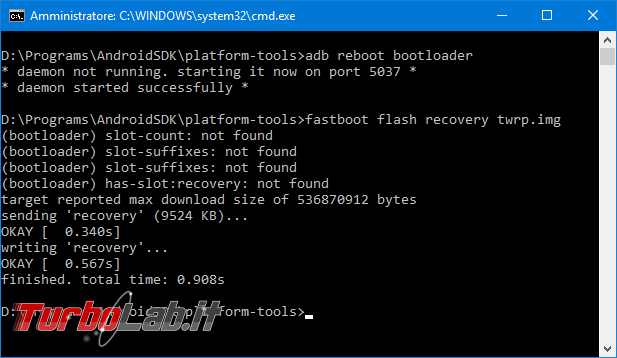 Come installare TWRP smartphone Android: guida facile italiano - fastboot flash recovery twrp