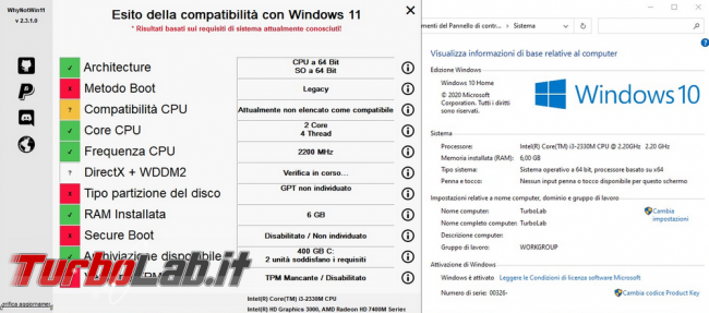 Come installare Windows 11 computer non hanno tutti requisiti hardware