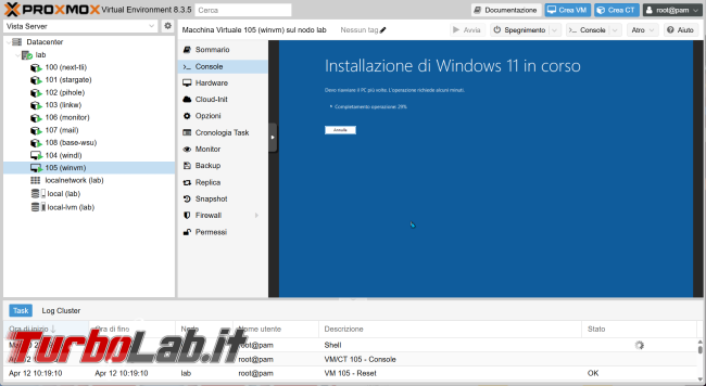 Come installare Windows 11 VM Proxmox: guida completa 2025 (video)