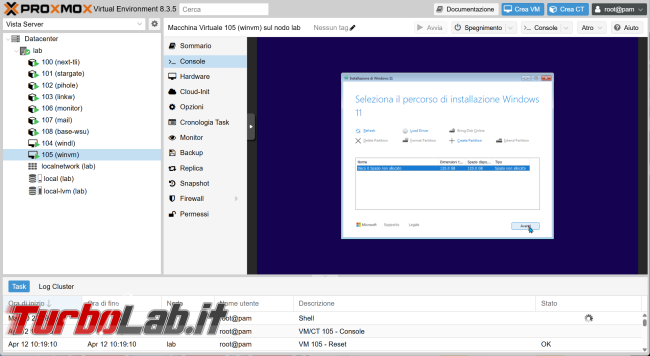 Come installare Windows 11 VM Proxmox: guida completa 2025 (video)