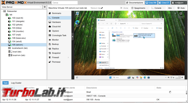 Come installare Windows 11 VM Proxmox: guida completa 2025 (video)