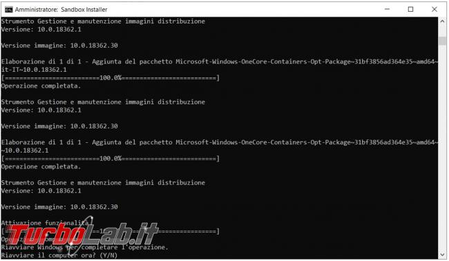 Come installare Windows Sandbox Windows 10 Home