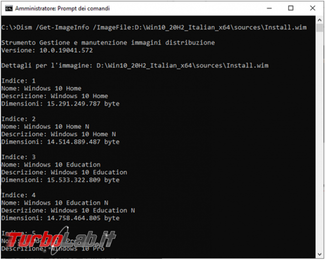 Come integrare aggiornamenti Windows 10 immagine ISO