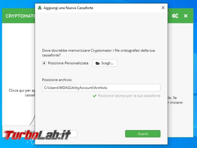 Come mantenere criptato cloud Cryptomator