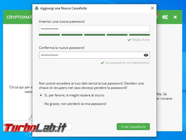 Come mantenere criptato cloud Cryptomator