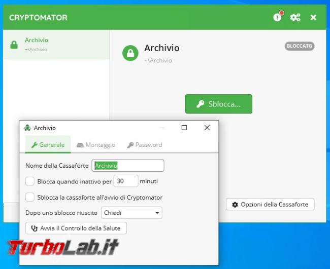 Come mantenere criptato cloud Cryptomator