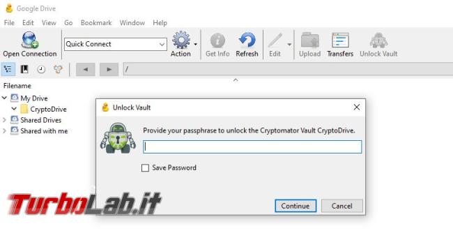 Come mantenere criptato cloud Cryptomator
