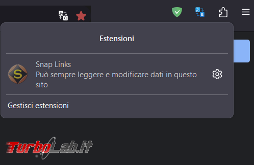 Come mettere icone estensioni Firefox barra strumenti
