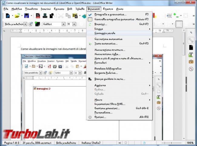 Come modificare icone LibreOffice, dimensione caratteri utilizzati menu