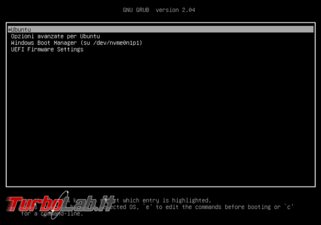 Come modificare menu GRUB Ubuntu