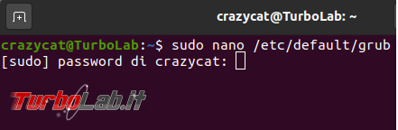 Come modificare menu GRUB Ubuntu