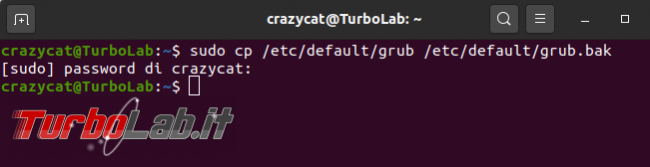 Come modificare menu GRUB Ubuntu