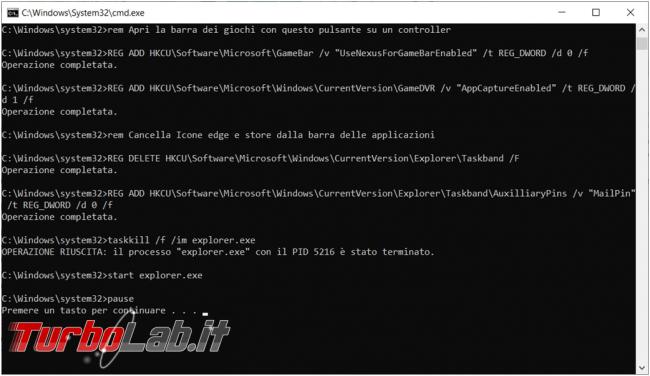 Come modificare registro configurazione Windows via script riga comando