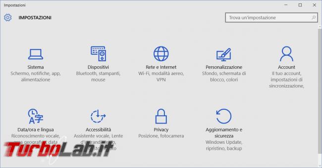 Come modificare visualizzazione icone nell’area notifica Windows 10