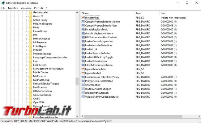Come mostrare messaggio personalizzato all’avvio Windows