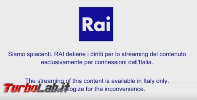 Come nascondere indirizzo IP reale poter accedere contenuti siti non disponibili l’Italia