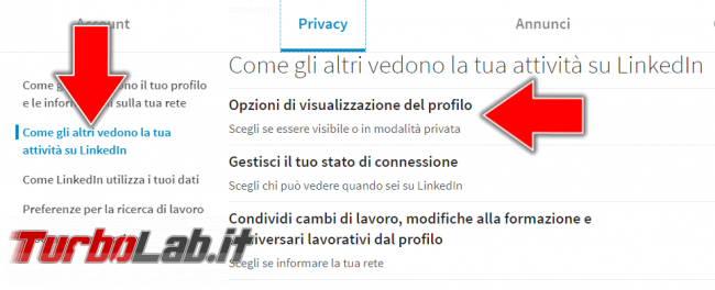 Come navigare LinkedIn privato (guida) - Annotazione 2019-04-27 174335