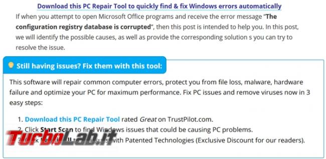 Come (non) sistemare errori Windows programma Restoro