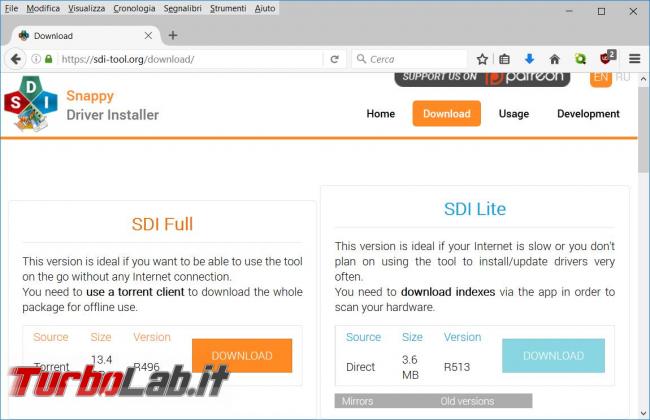 Come ottenere tutti driver più aggiornati Snappy Driver Installer