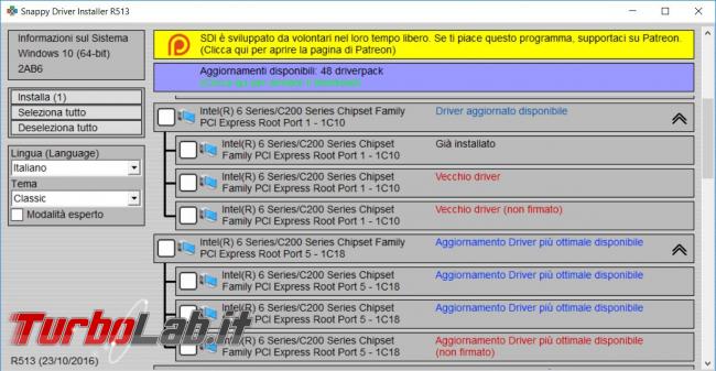 Come ottenere tutti driver più aggiornati Snappy Driver Installer