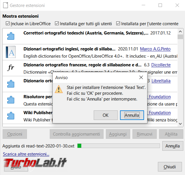 Come permettere LibreOffice leggerci documento
